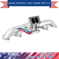 Upgraded High Flow Exhaust Manifold with T6 Flange for Cummins ISX CM570 Silver