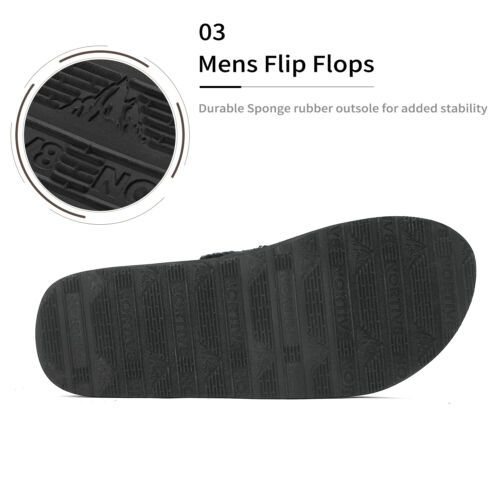 NORTIV 8 Men's Flip Flops Beach Sandals Lightweight EVA Sole Comfort Thongs - Picture 5 of 32