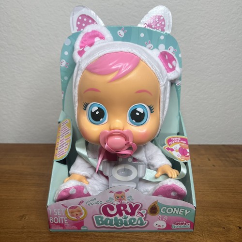 New Cry Babies Bunny Coney Baby Pacifier doll Authentic