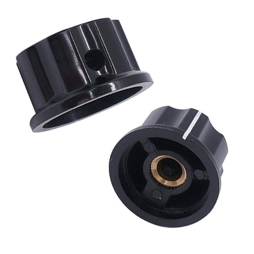 10pcs Potentiometer Knobs 6 mm Dia. Shaft Silver Tone Top Rotary Knobs Black A03 - Picture 3 of 16