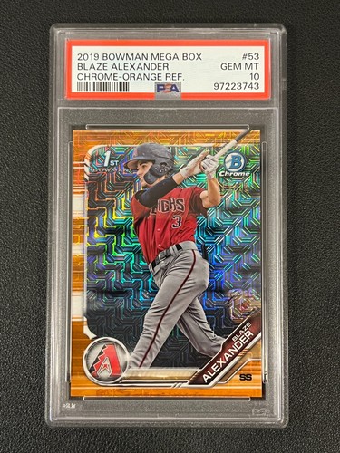 Blaze Alexander 2019 Bowman 1st Chrome Orange MOJO Refractor /25 PSA 10