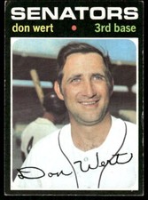 1971 Topps #307 Don Wert Washington Senators