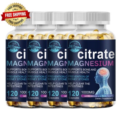 Citrato De Magnesio 1000 mg Pastillas Oxido De Magnesio Cápsulas Puro Y Potasio