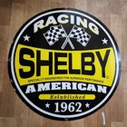 SHELBY RACING PORCELAIN ENAMEL SIGN 30 INCHES ROUND