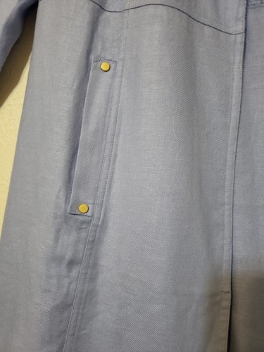 Chico's Staubmantel Spitzenmix schönes Muster hell Pariserblau Größe 3 = XL - Bild 4 von 12