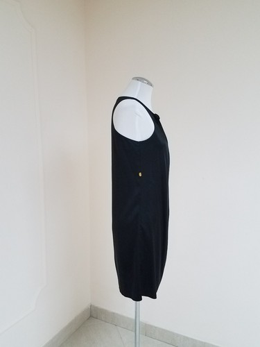 $378. Black Dress ELIJAH BRAND Black Silk Sleeveless A line Sz. XS - Picture 3 of 9
