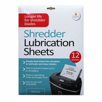 Cathedral Paper Shredder Lubrication Oil Sheets - Pack of 12