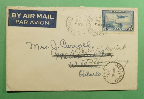 DR WHO 1942 CANADA NPO 403 NAVY AIRMAIL FORWARDED WWII CENSORED i66158 - Picture 1 of 2