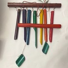 Bamboo Wind Chimes Wood Rainbow Hobby Lobby Garden Patio Home Décor Multicolor