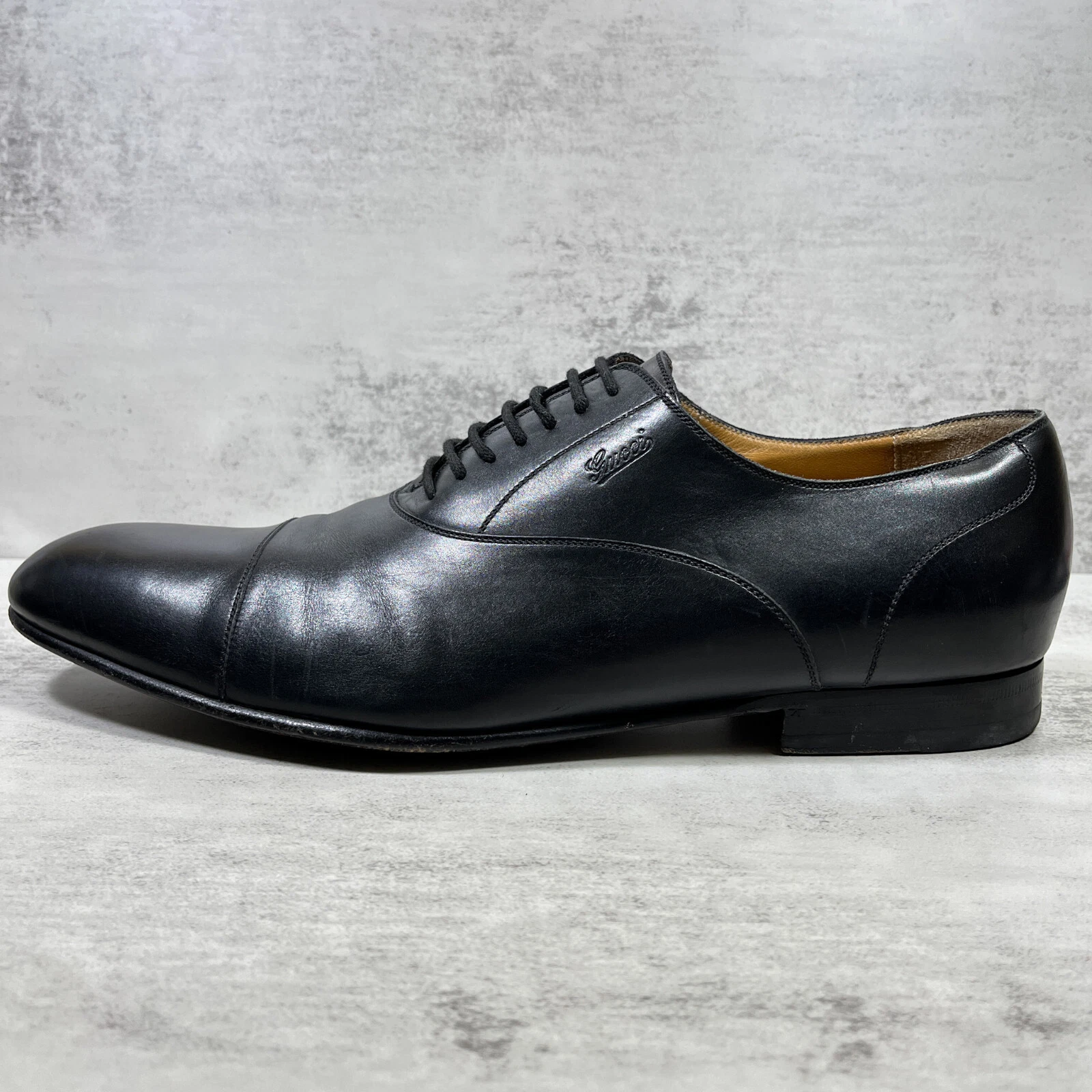 Chaussures habillées Oxford Gucci cuir bout pointu   Homme taille 10,5 / US 11   Noir