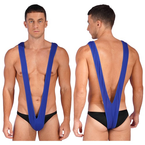 AU Men's Sexy One-Piece Jockstrap Underwear Beach Bodysuit Monokini Bathing Suit - Picture 76 of 154