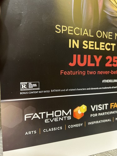 Batman The Killing Joke Fathom Events 2 Promo Posters Original Packaging 2016 - Picture 6 of 11