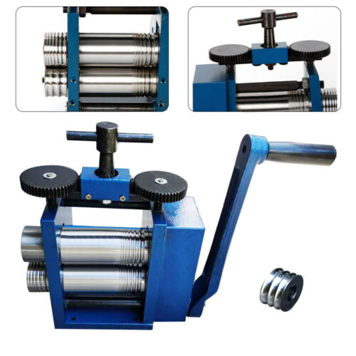 Manuelle Kombination Walzwerk Maschine Schmuck Metall Werkzeuge Ausrüstung NEU 75mm - Bild 8 von 23