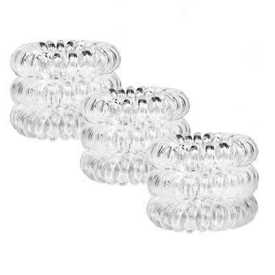 Snag-Free Spiral Hair Ties for Women & Men Adjustable Telephone Cord Design 9...