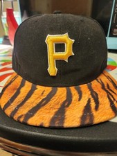 New Era Pittsburgh Pirates Fitted Hat 7 1/8 Tiger Stripe