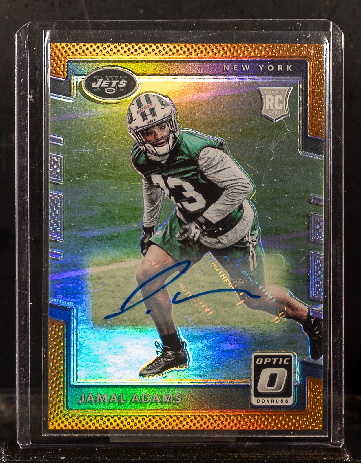 Jamal Adams 2017 Panini Donruss Optic Bronze Prizm RC Rookie Auto 126 Jets (b)