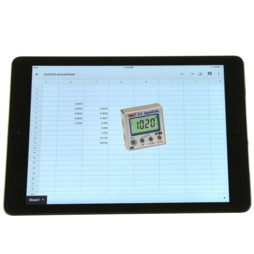 Medidor de cubo de ángulo digital Bluetooth transportador de nivel magnético iluminado LCD iGaging - Imagen 2 de 4