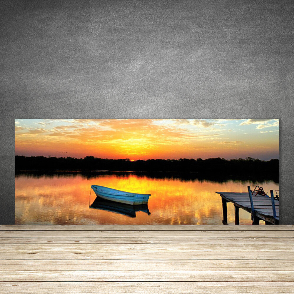 Crédence de cuisine en verre panoramique 125x50 au design épuré