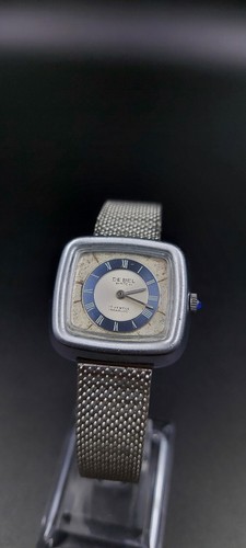 DEBEL WATCH 17 JEWELS Incabloc Molto Raro orologio TV Watch Swiss Made S.S. - Foto 12 di 21