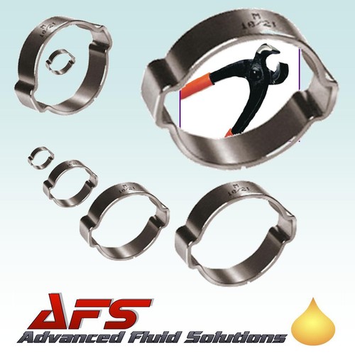 1 x Two Eared O Clips Fuel Silicone Hose Petrol Pipe Oetiker Tube Clamp Silicon  - Picture 10 of 22