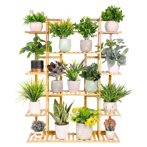 Outdoor Indoor Metal Wooden Plant Stand Planter Flower Pot Garden Shelf Shelving - Picture 121 of 262