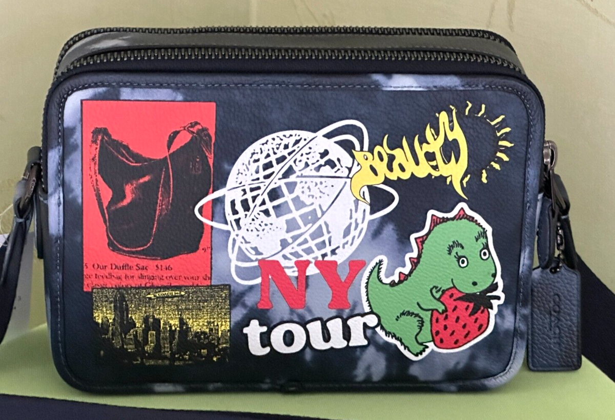 COACH CHARTER CROSSBODY BAG 24 TIE DYE DIGITALLY PRINTED LEATHER