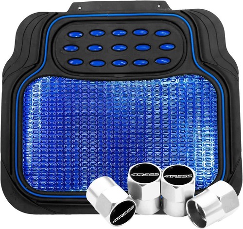 Set tappetini per pavimento auto in gomma resistente furgone universale tappetini metallici antiscivolo. Cappellini - Foto 15 di 33