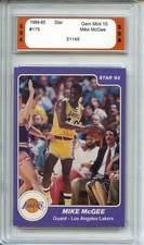 1984-85 Star #179 Mike McGee SSA 10 Gem Mint Los Angeles Lakers