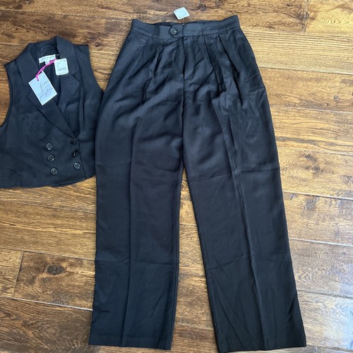 NWT FREE PEOPLE Sz 8 GABBIE VEST SUIT SET 2 PIECE VEST & TROUSER SET IN BLACK - Picture 10 of 17