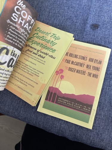 Desert Trip Rare Newsletter Rolling Stones Bob Dylan McCartney Waters Program - Picture 6 of 9