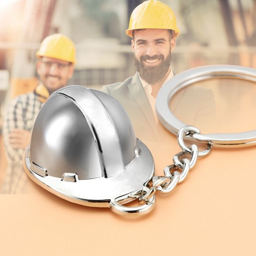 3D Builder Construction Safety Hat Helmet Keychain Key Ring Alloy Pendant Gift - Picture 2 of 8