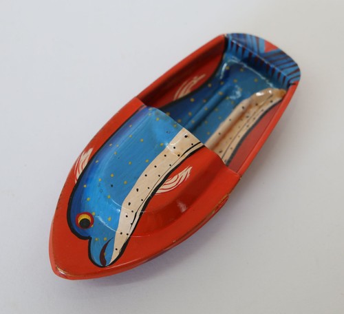 Knatterboot Kerzenboot Delfin Delphin Pop Pop-Boot  Bunt bemaltes Dampfschiff   - Bild 2 von 3