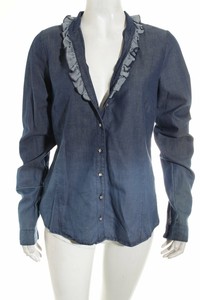 optik 38 Blouse Damen Bluse Blau De Gr Jeans Denim Basset Jeansbluse RwqBtH1
