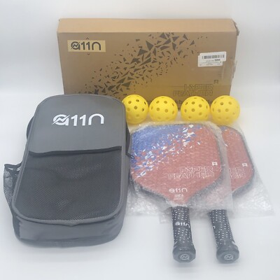 A11N HyperFeather R Pickleball Paddles Set of 2 Rackets with 4 Outdoor Balls