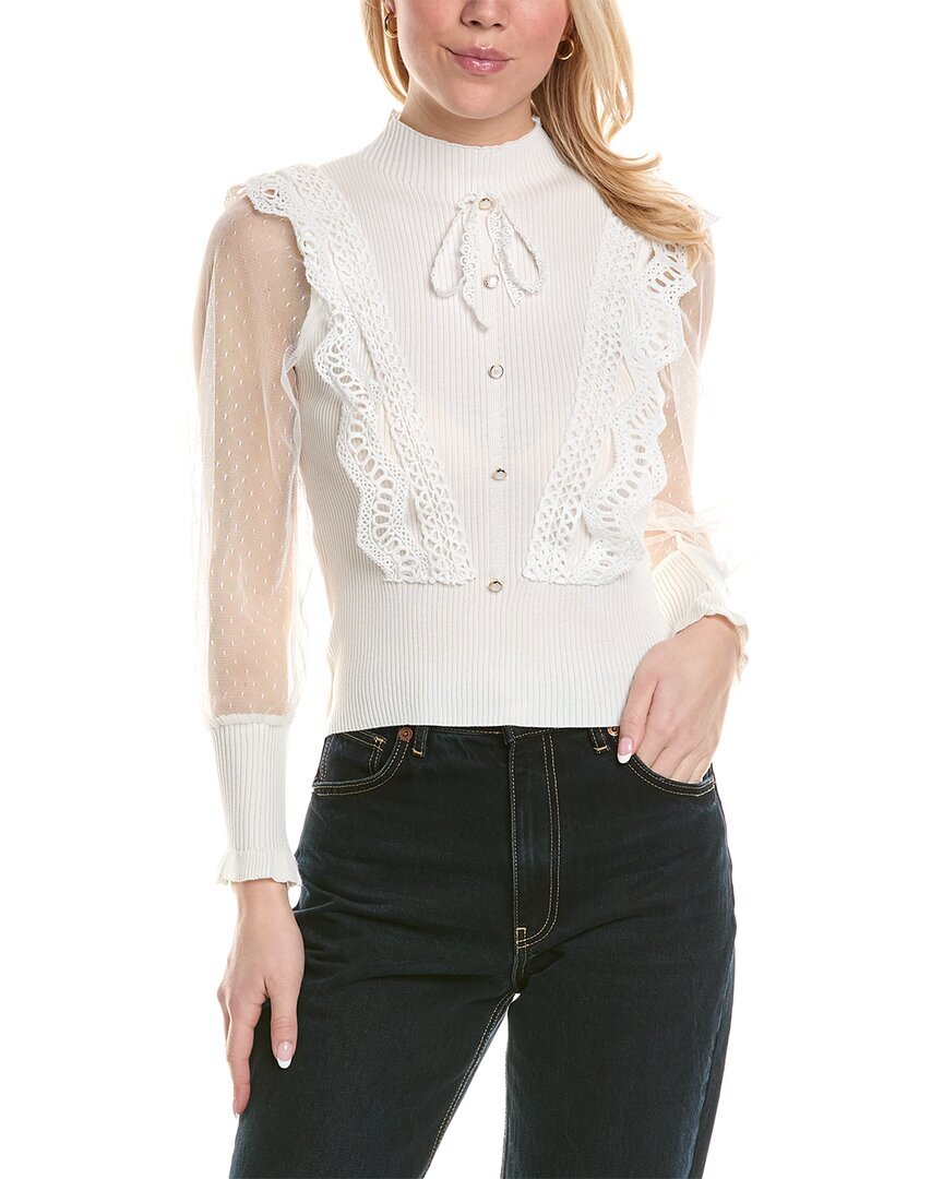 Женский топ с кружевной отделкой Colette Rose, белый S/M