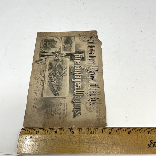 Antique Studebaker Brothers Trade Card 1890s Advertising Brougham Carriage JS23 - Picture 7 of 7