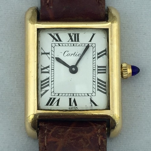 VINTAGE CARTIER MUST DE CARTIER TANK LADIES MANUAL WIND 21 MM - Picture 1 of 12