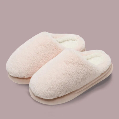 Zapatillas de felpa de invierno nuevas plataforma suave mullidas toboganes cómodas concisas antideslizantes - Imagen 8 de 31