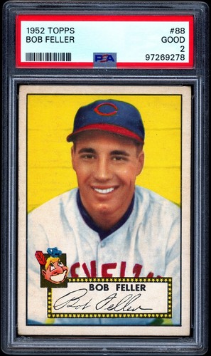 1952 Topps #88 Bob Feller HOF PSA 2 CENTERED - Picture 1 of 2
