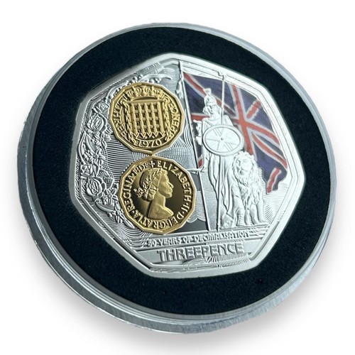 50 anni di decimalizzazione completo set di 9 monete COA 50p monete a forma di - Foto 4 di 10