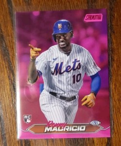 Ronny Mauricio RC 2024 Topps Stadium Club Pink Foil SP #175 New York Mets Rookie
