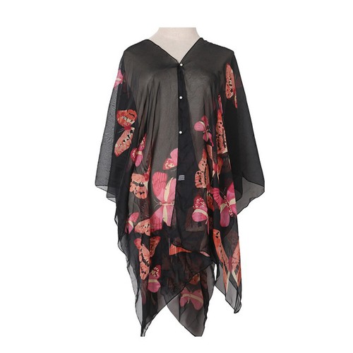 Frauen Strand Cover Up Poncho Strand Kleid Sommer Badeanzug Bikini Kaftan → - Bild 14 von 23