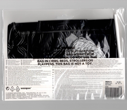 Unique Balloons BOO Balloon Banner Kit 9 Ft Long 14 In Balloons New - Picture 2 of 2