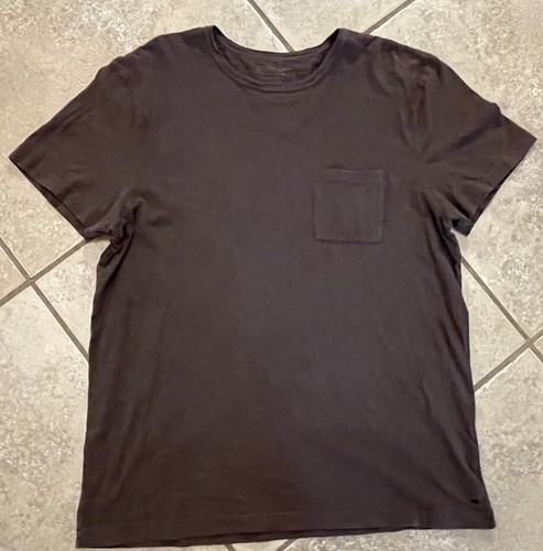 Outerknown Saltwater Slub Pocket Tee Brown Heather Men’s Large Organic Cotton