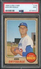 1968 O-PEE-CHEE #145 DON DRYSDALE PSA 9 DODGERS HOF POP 7 *INVAJ3125