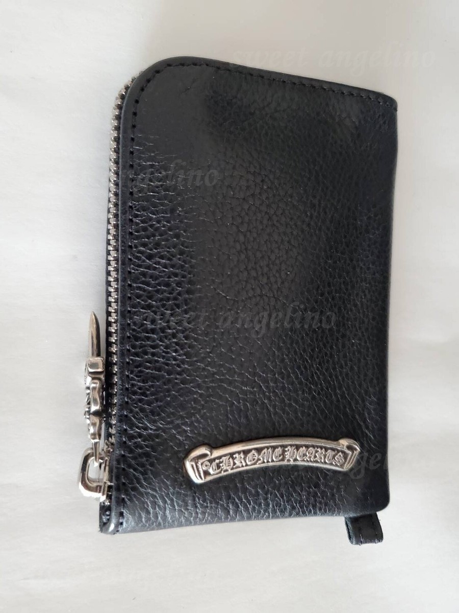 075◆CHROME HEARTS ZIPPER CHANGE PURSE Chrome Hearts ZPR CHG PURSE Zipper Change Cross Patch