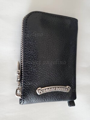 CHROME HEARTS クロムハーツ　Tiny Zip Wallet Chrome Hearts Tiny Zip Cemetery Cross Patch Wallet Black