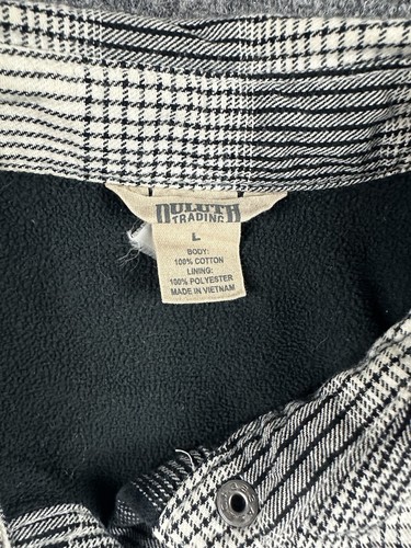 Duluth Trading Co. Men’s Button Down Shirt Shacket  Plaid Fleece Lined Pockets - Picture 2 of 8