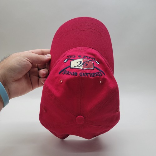 Highland Woods Golf & Country Club Hat Red Adjustable Unstructered Dad Cap - Picture 6 of 8