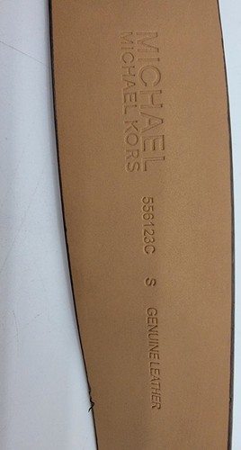 Michael Kors 556123C  Womens  S Chocolate Brown Texture Genuine Leather Belt** - Picture 4 of 7